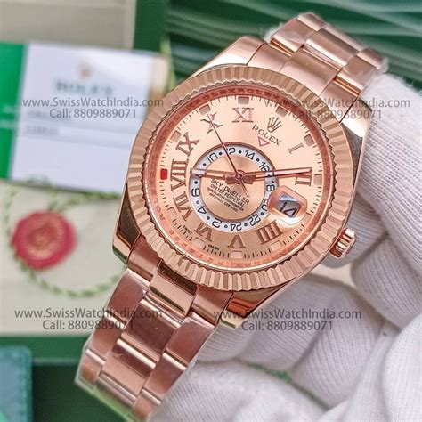 rolex sky dweller everose gold replica|rolex sky dweller 18kt.